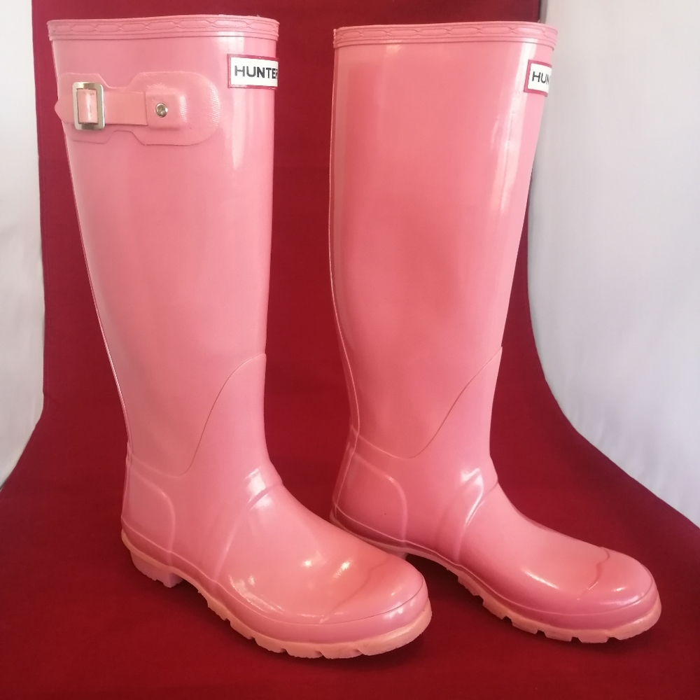 Hunter glossy tall boots